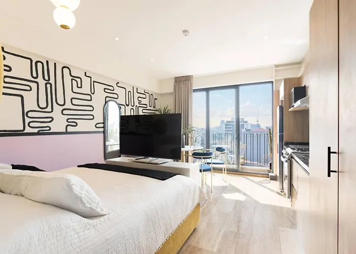 Loft De Diseno Con Aire Acondicionado Y Cama King Size Apartment Mexico City