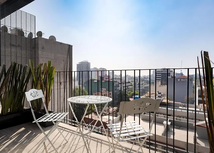 Loft De Diseno Con Aire Acondicionado Y Cama King Size Mexico City